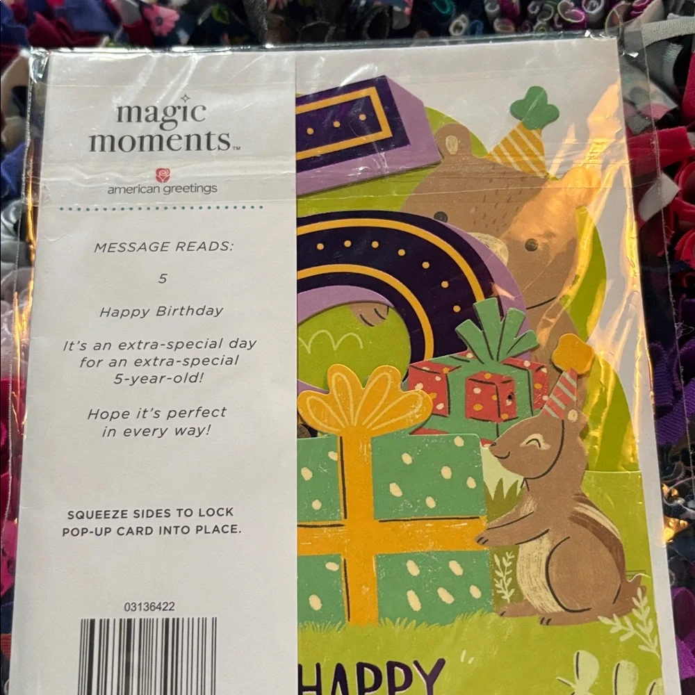 🆕American Greetings-Magic Moments 5th Birthday Pop Up Card